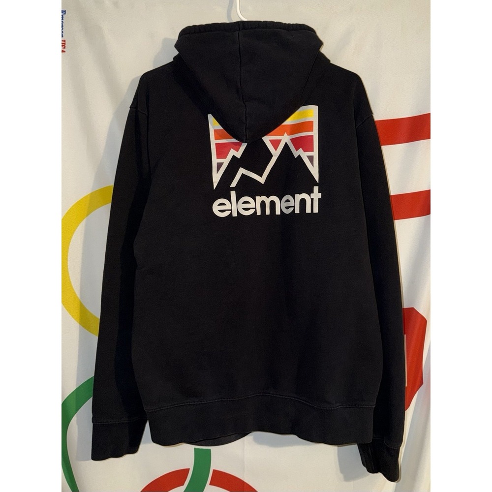 Element Hoodie Mens XL Black Skateboards Pullover Sweatshirt Y2K - Picture 6 of 6
